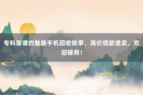 专科靠谱的魅族手机回收做事，高价现款速卖，欢迎磋商！